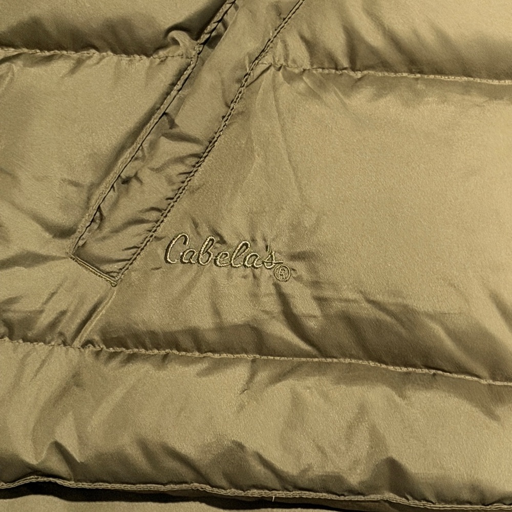 Cabela’s Premier Northern Goose Down Puffer Vest - Olive Green - Size L - Picture 4 of 9